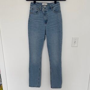 Abercrombie & Fitch The 90's Slim Straight Ultra High Rise Jeans, Curve - Size 2